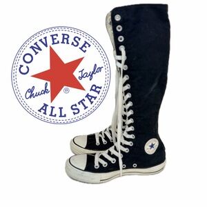 Y2K Converse All Star XXhi Chuck Taylor Rare Knee Lace Up Sz W6 M4 Punk Emo core